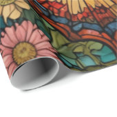 Elegant stain glass butterfly garden geschenkpapier (Rolleneckpunkt)