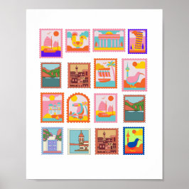 ELEGANT STAMPS ART Poster