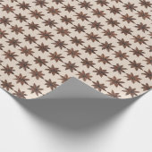 Elegant Star Anise Cream Wrapping Paper Geschenkpapier (Ecke)