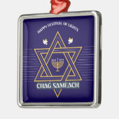 Elegant Star of David Hanukkah Ornament Aus Metall (Links)