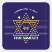 Elegant Star of David Hanukkah Sticker (Vorderseite)
