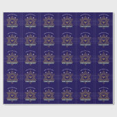 Elegant Star of David Hanukkah Wrapping Paper Geschenkpapier (Flach)