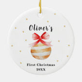 Elegant Star Ornament Baby's First Christmas (Hinten)