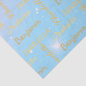 Elegant Star Rainbow Calligraphy Überraschungsname Seidenpapier (Detail)
