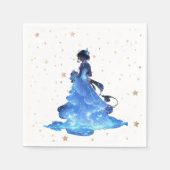 "Elegant Starry Night Princess Design" Serviette (Vorderseite)