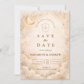 Elegant Starry Night Wedding Save The Date (Vorderseite)
