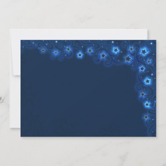 Elegant Starry Sky Wedding Einladung (Rückseite)