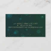 Elegant Stars Green Glitzer Headphone DJ Visitenkarte (Rückseite)