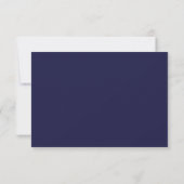 Elegant Stars Navy Blue RSVP Karte (Rückseite)