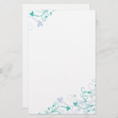 Elegant Stationery - Wirbel & Herz Briefpapier (Vorne/Hinten)