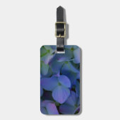 Elegant staubblau lila blumenreich gepäckanhänger (Vorderseite vertikal)