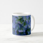 Elegant staubblau lila blumenreich kaffeetasse (VorderseiteRechts)