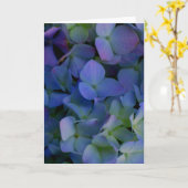 Elegant staubblau lila blumenreich karte (Gelbe Blume)