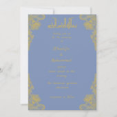 ELEGANT staubblauer ISLAMIC WEDI Invitati Einladung (Vorderseite)