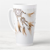 Elegant Stay Pawsitive Tuxedo Cat Tall Latte Mug Milchtasse (Linke Ecke)