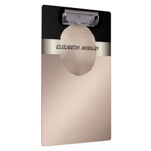Elegant,staylisch,Rose Gold Circle Personalisiert Klemmbrett (Rechts)