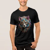 Elegant Steampunk Cat Wall Art Tri-Blend Shirt (Vorderseite)