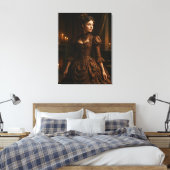 Elegant Steampunk Victorian Lady in Brown  Leinwanddruck (Insitu (Schlafzimmer))