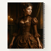 Elegant Steampunk Victorian Lady in Brown  Notizblock (Rückseite)