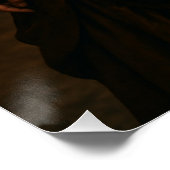 Elegant Steampunk Victorian Lady in Brown Poster (Ecke)