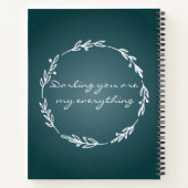 Elegant Steel Blue Letters to my Son design Notizblock (Rückseite)