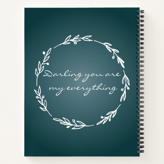 Elegant Steel Blue Letters to my Son design Notizblock (Rückseite)