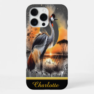 Elegant steht ein Kranich iPhone 16 Pro Max Hülle