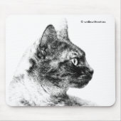 Elegant Stella the Gray Cat Mousepad (Vorne)