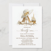 Elegant Stiletto Shoes 21st Birthday Party Einladung (Vorderseite)