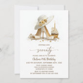 Elegant Stiletto Shoes 70th Birthday Party Einladung (Vorderseite)
