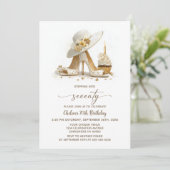 Elegant Stiletto Shoes 70th Birthday Party Einladung (Stehend Vorderseite)