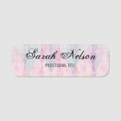 Elegant Stilrosa Namensschild (Vorderseite)