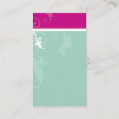 ELEGANT Stilverve foliage dunkles Button Pfeffermi Visitenkarte (Rückseite)