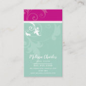 ELEGANT Stilverve foliage dunkles Button Pfeffermi Visitenkarte (Vorderseite)