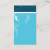 ELEGANT Stilverve foliage niedliches aquamarines A Visitenkarte (Rückseite)