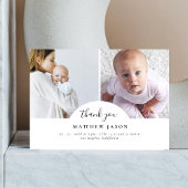 Elegant stilvoll 2 Foto Collage Danke Baby