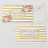 Elegant Stilvoll Beruflich floral Visitenkarte (Vorne/Hinten)