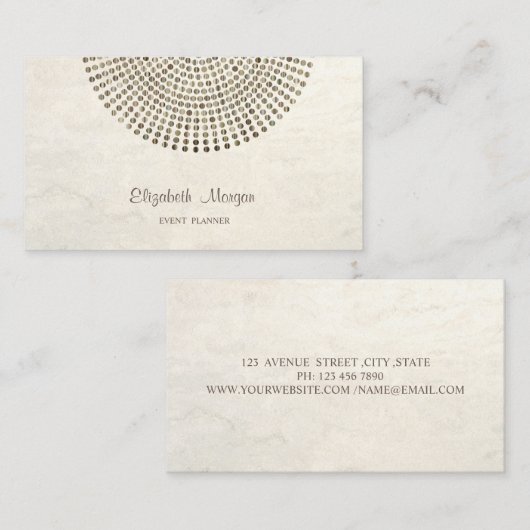 Elegant Stilvoll Beruflich,Goldpunkte Visitenkarte (Vorne/Hinten)