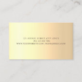 Elegant Stilvoll Beruflich,Goldpunkte Visitenkarte (Rückseite)