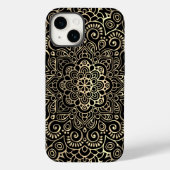 Elegant Stilvoll Black Gold Mandala Case-Mate iPhone Hülle (Rückseite)