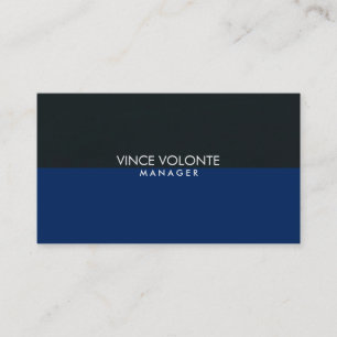 Elegant stilvoll Blau Grau Schwarz Professionell Visitenkarte