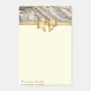 Elegant stilvoll, Bogen, Marmortextur Post-it Klebezettel