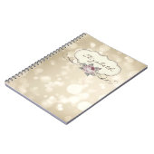 Elegant Stilvoll ,Bokeh,Rose Notizblock (Linke Seite)