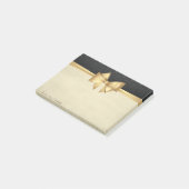 Elegant Stilvoll Bow Black Damask Post-it Klebezettel (angewinkelt)