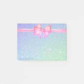 Elegant Stilvoll, Bow, Glittery Post-it Klebezettel (Vorderseite)