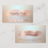Elegant Stilvoll , Brush Stroke Loyalty Card Treuekarte (Vorne/Hinten)