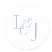 Elegant & stilvoll Dusty Blue Monogram Wedding