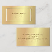 Elegant stilvoll Einfach, Minimalistisch, Gold Visitenkarte (Vorne/Hinten)