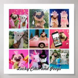 Elegant Stilvoll Einfach Personalisierte FotoColla Poster