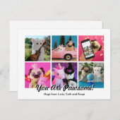 Elegant Stilvoll Einfach Personalisierte FotoColla Postkarte (Vorne/Hinten)